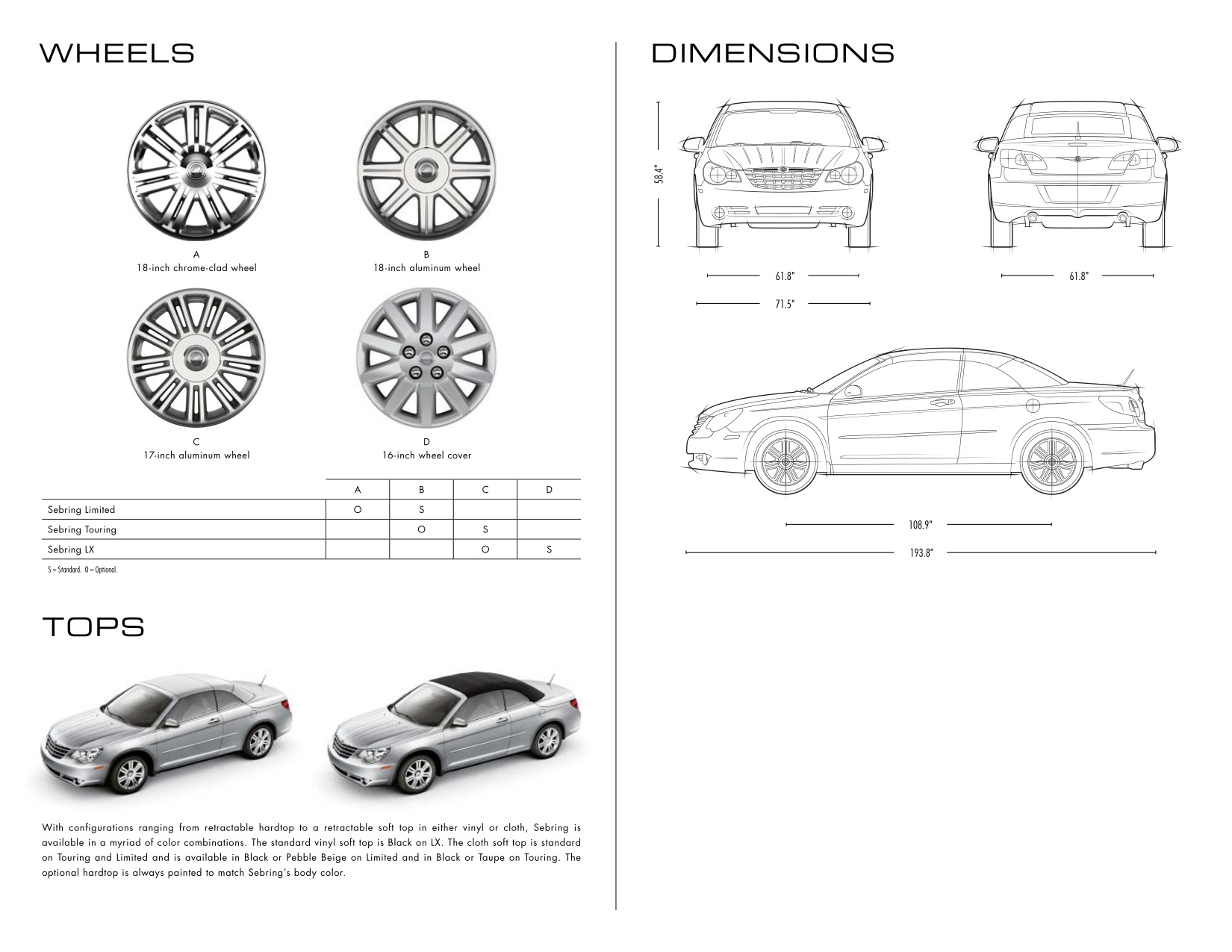 2008 Chrysler Sebring Convertible Brochure Page 7